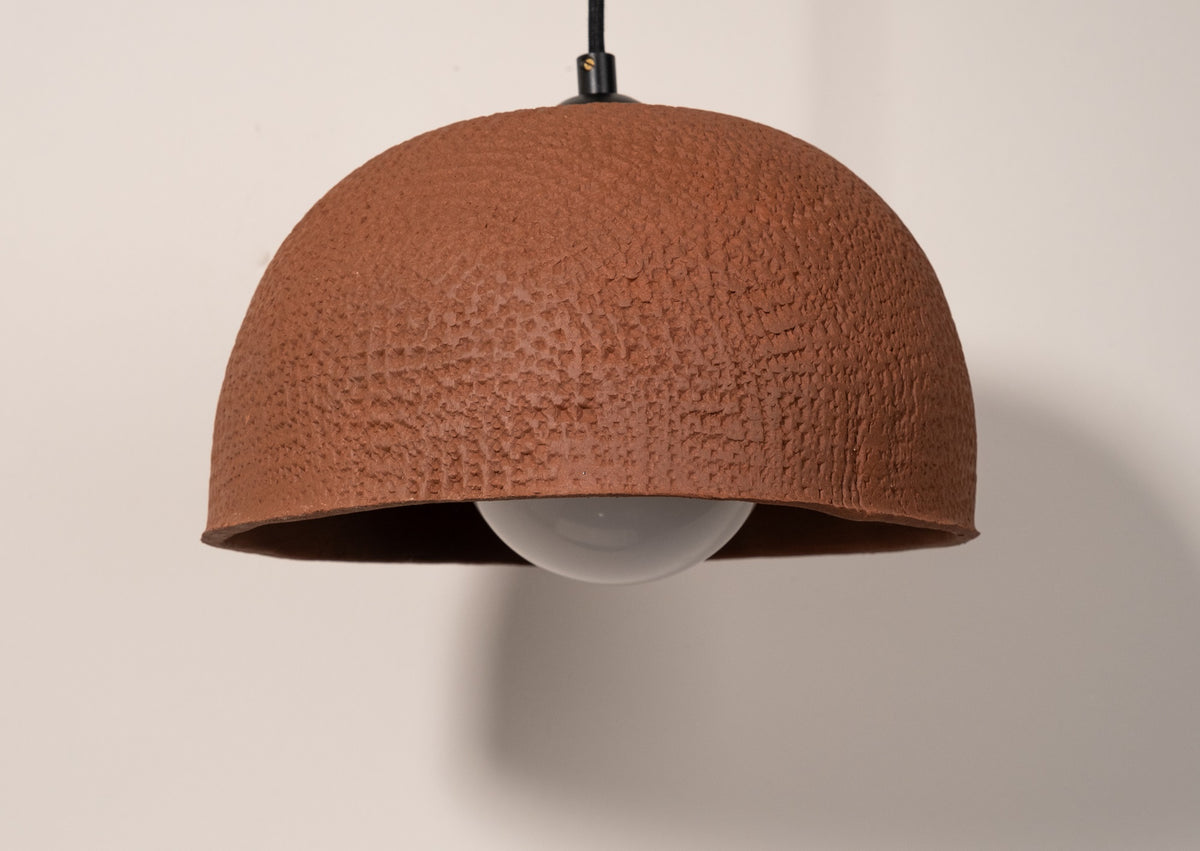 Evren – handmade terracotta ceramic pendant light in natural clay, Geza Ceramic – image 5