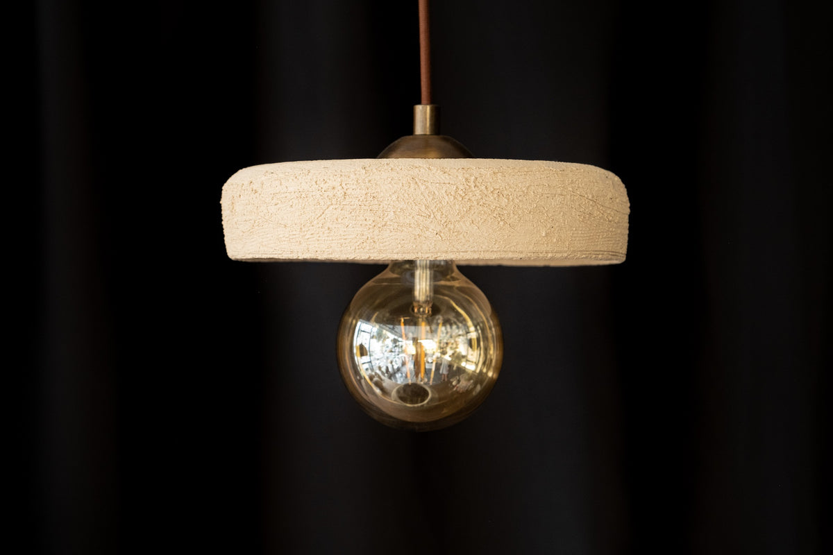 Nivera – handmade beige ceramic pendant light in natural clay, Geza Ceramic – image 9