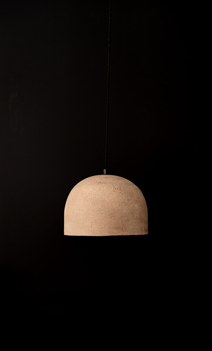 Noema – handmade white brown ceramic pendant light in natural stoneware clay by Geza Ceramic Studio