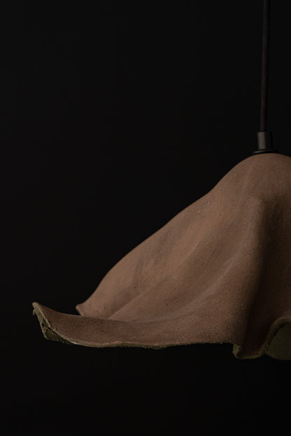 Wabi Sabi Handgefertigter Keramik-Pendelleuchter, maßgefertigte Keramik-Pendellampe, Wohndekor-Beleuchtung, Wohngeschenk