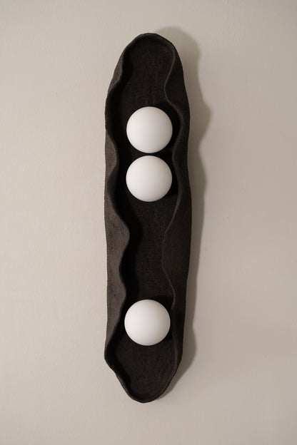Ceramic Black wall light Handmade Wall Sconces