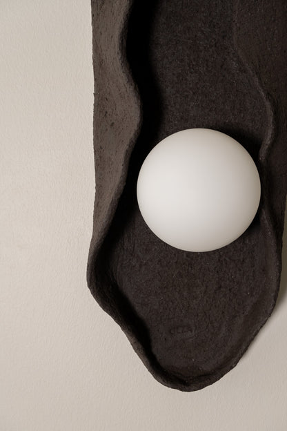 Ceramic Black wall light Handmade Wall Sconces