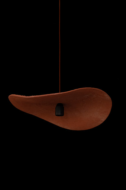 Terrakotta 19 Inc. Handgemachte Keramik Wabi Sabi Pendelleuchte, Rustikale Deckenlampe, Schlafzimmer Pendellampe, Wohngeschenk