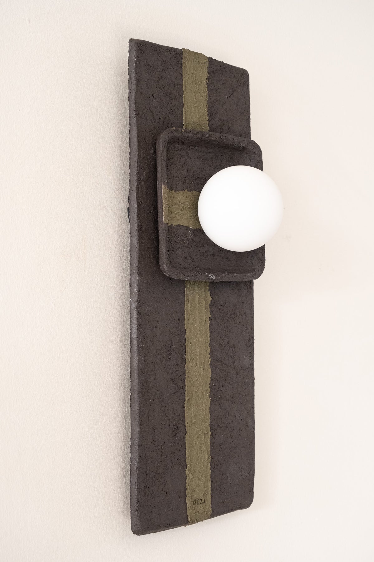 Vesper – handmade black ceramic wall sconce in natural clay, Geza Ceramic – image 9