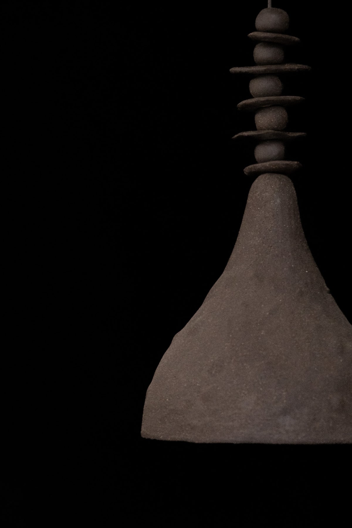 Aven – handmade dark brown ceramic pendant light in natural clay, Geza Ceramic – image 11