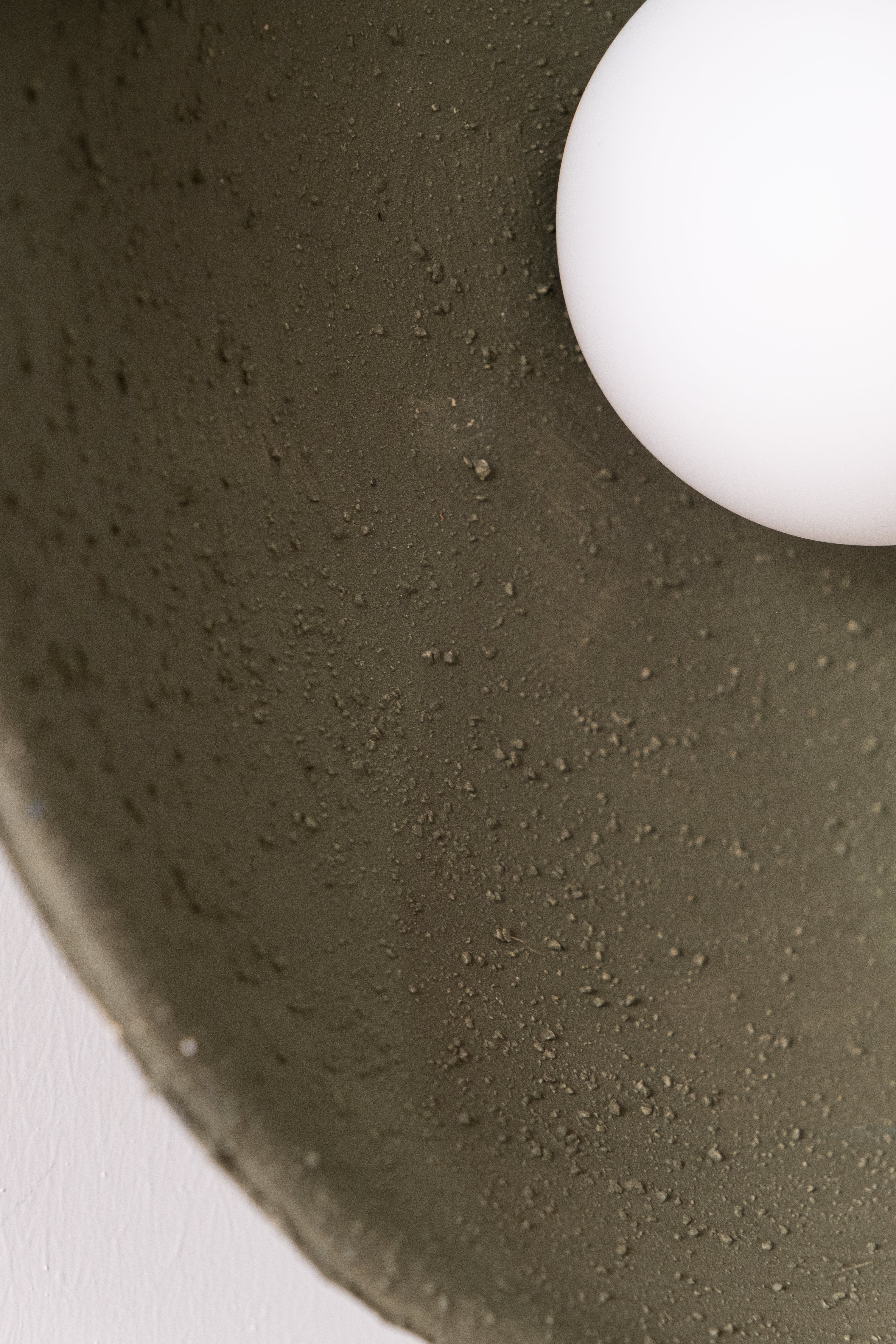 12 inches Wabi Sabi Handmade Ceramic Wall Lamp, Dark Green Ceramic Wall Sconces,