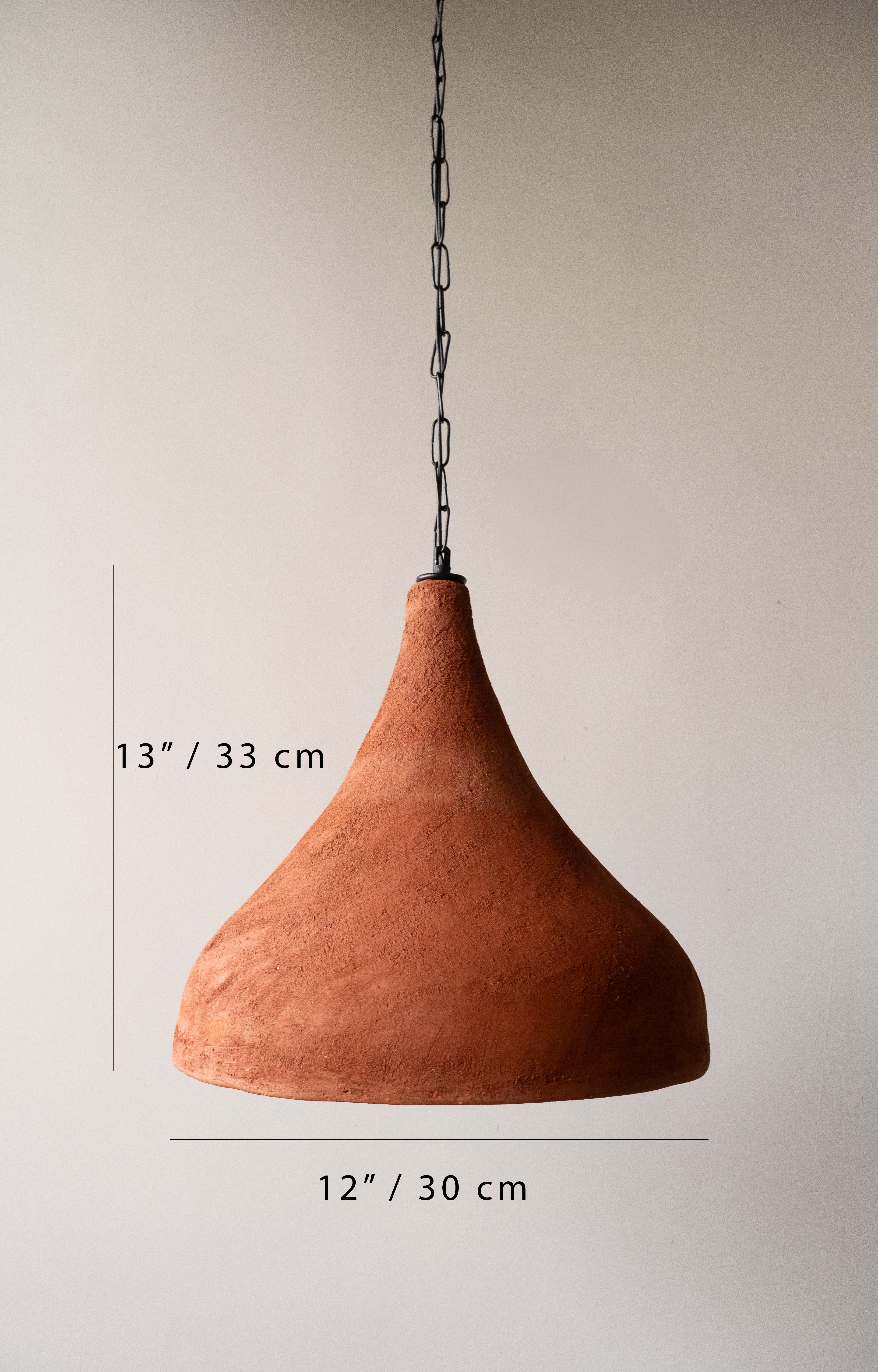 Wabi Sabi Handmade Ceramic Pendant Light: Terracotta Kitchen Island Lighting