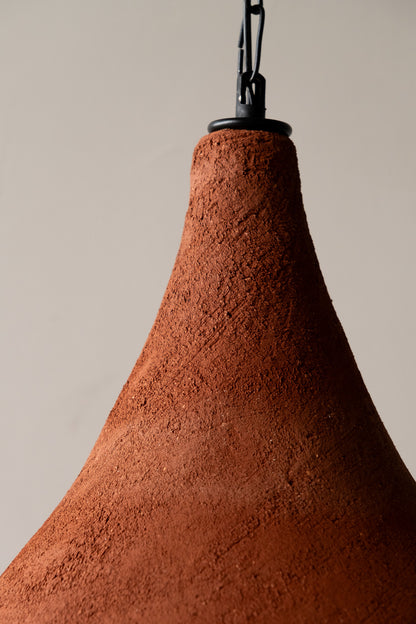 Wabi Sabi Handmade Ceramic Pendant Light: Terracotta Kitchen Island Lighting