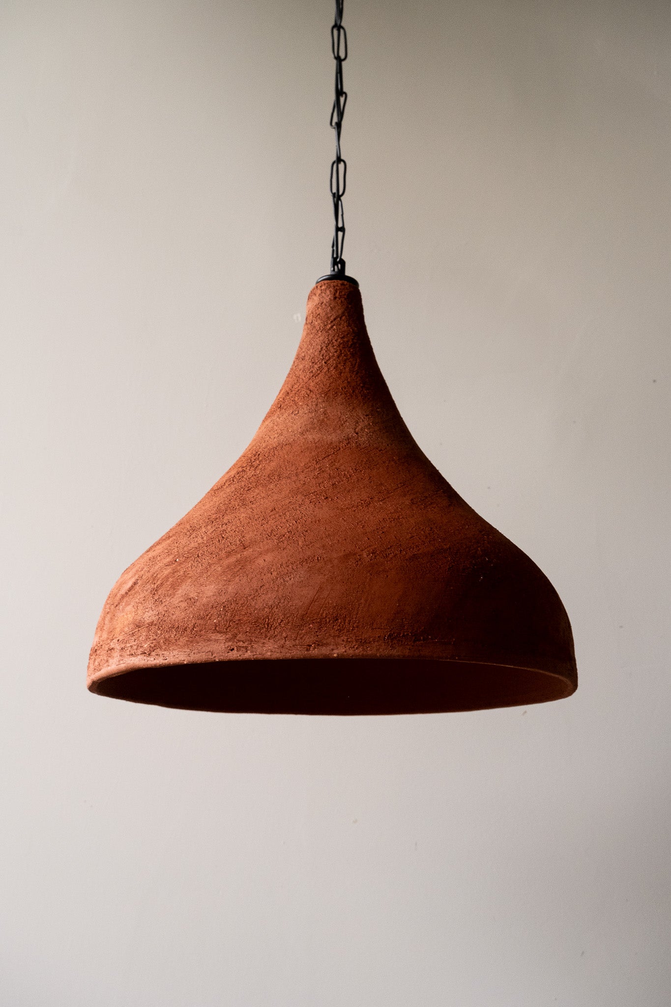 Wabi Sabi Handmade Ceramic Pendant Light: Terracotta Kitchen Island Lighting
