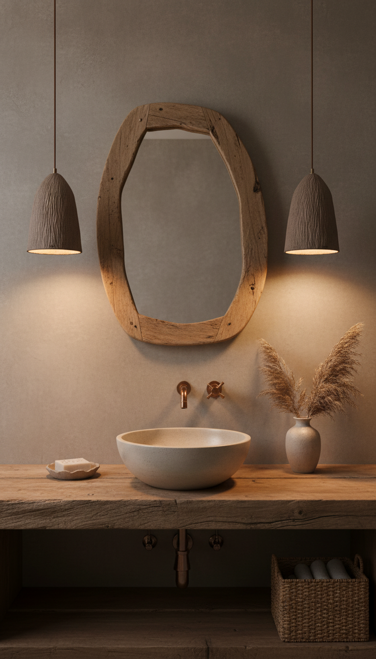 Eira – handmade brown ceramic pendant light in natural clay, Geza Ceramic – image 5
