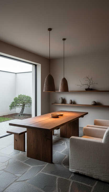 Brown Japandi Handmade Ceramic Pendant Light, Wabi Sabi Ceilling Lamp, Home  Decor Lampsade