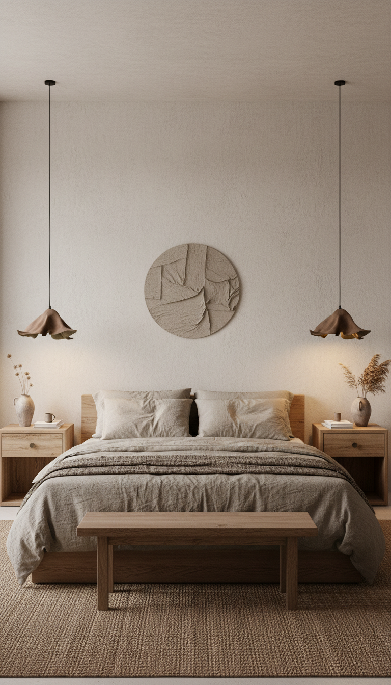 Kaira – handmade brown ceramic pendant light in natural clay, Geza Ceramic – image 5