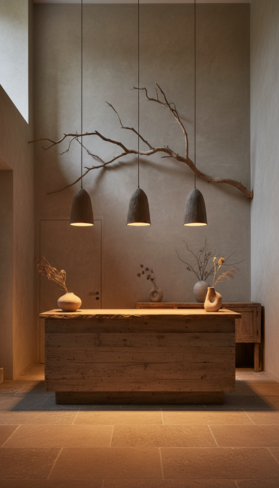 Brown Japandi Handmade Ceramic Pendant Light, Wabi Sabi Ceilling Lamp, Home  Decor Lampsade