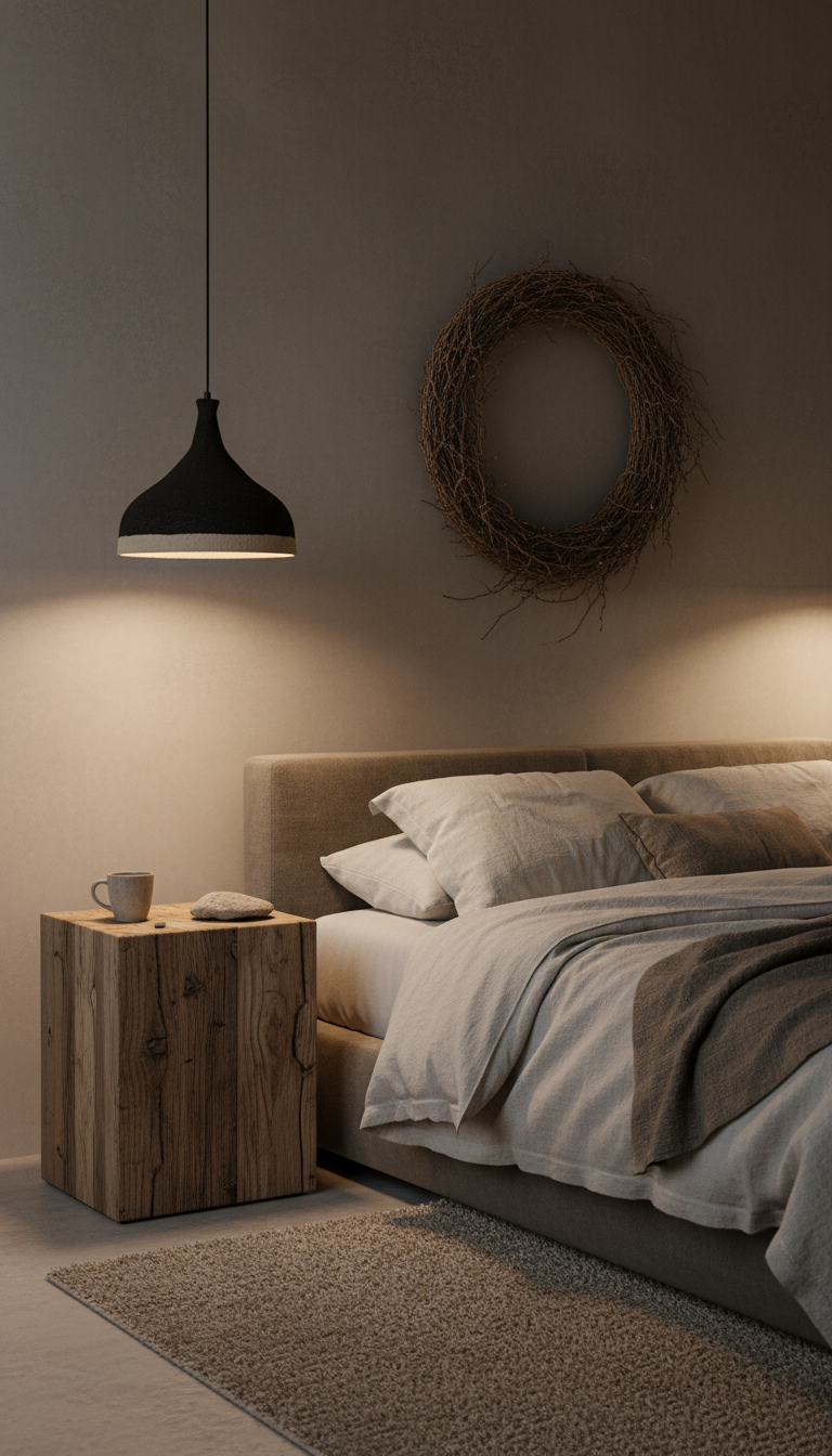 Assia black & white handmade ceramic pendant light, wabi sabi stoneware – image 6