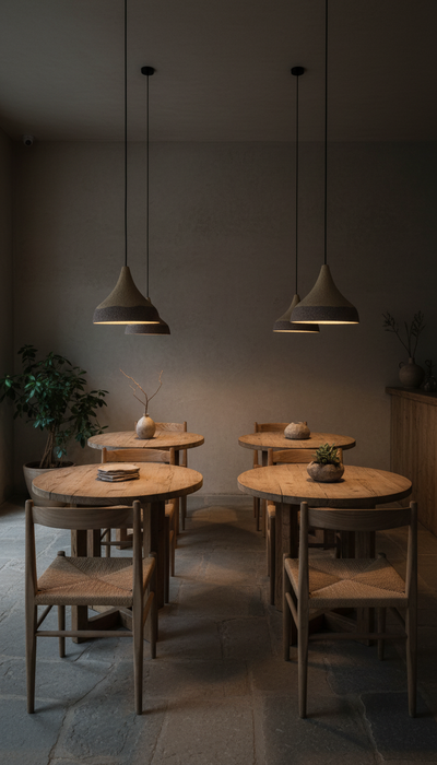 Wabi Sabi Large Handmade Dome Pendant Lighting, Natural Color Pendant Chandelier, Kitchen Island Chandelier, Living Room Pendant Chandelier