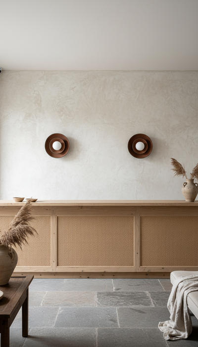 Modern Terracota Wall Sconce, Handmade Ceramic Wall Lamp, Wabi Sabi Ceramic Wall Light,