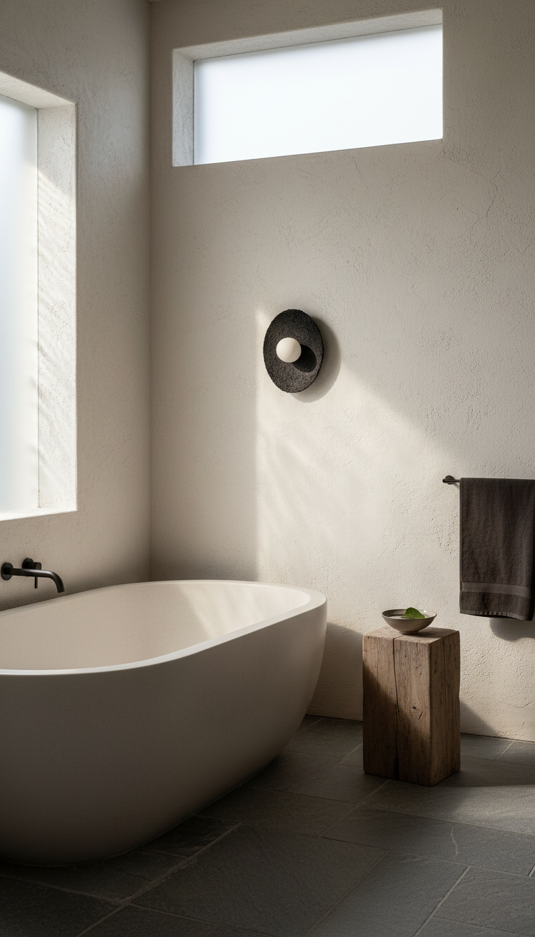 Tovan black handmade ceramic pendant light, wabi sabi stoneware – image 8