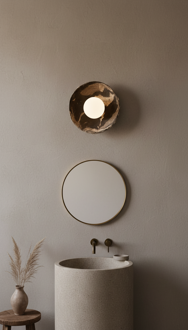 Wabi Sabi Handmade Ceramic Wall Lamp, Ceramic Wall Sconces,