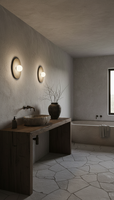 Oval Handmade Ceramic Wall Light