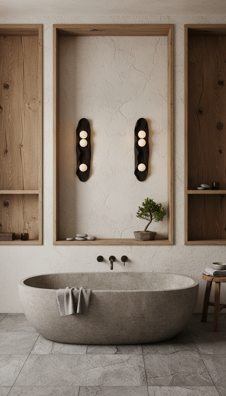 Noa – handmade black ceramic wall sconce in natural clay, Geza Ceramic – image 7