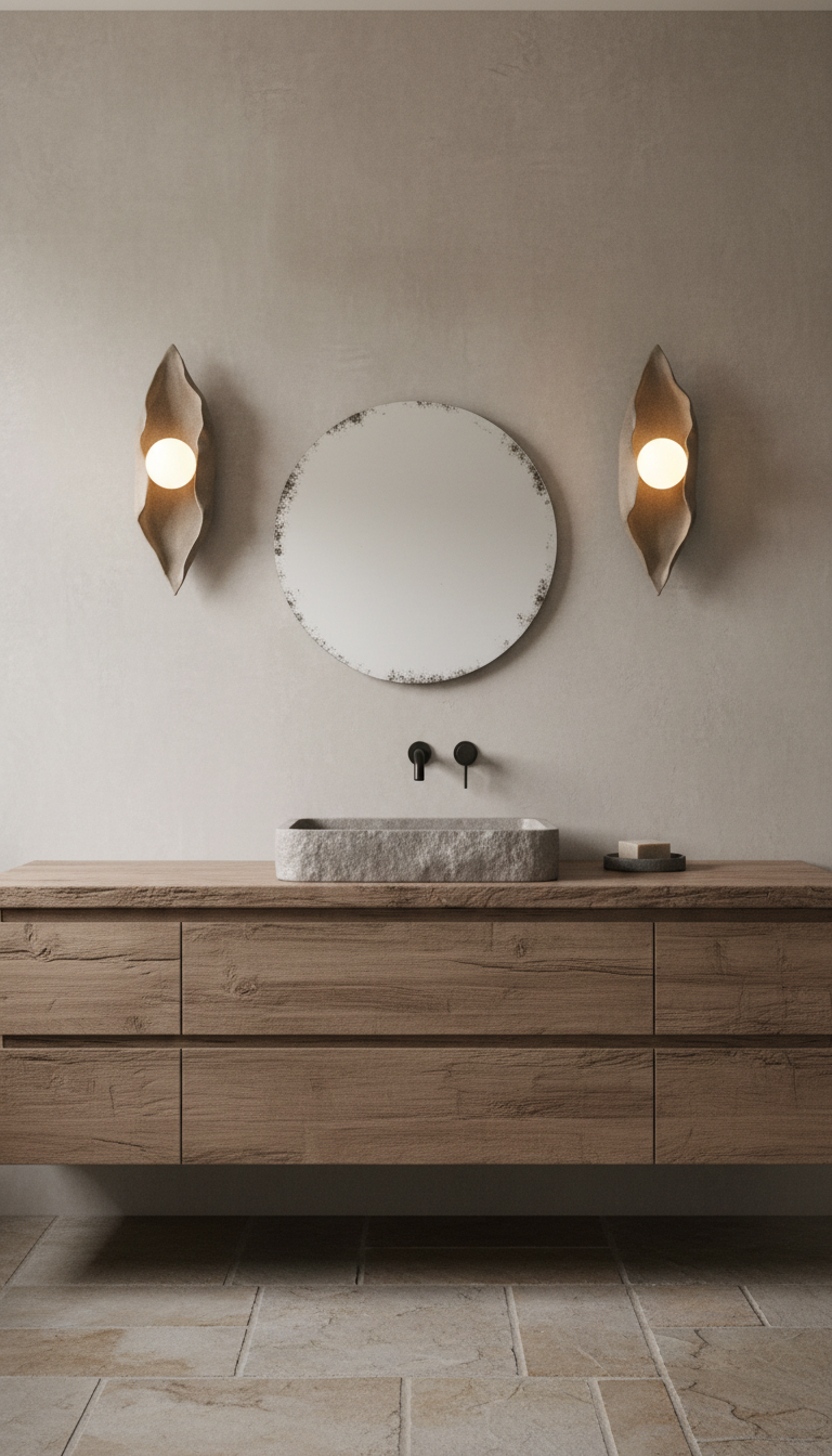 Keramik-Wandleuchte, handgefertigt