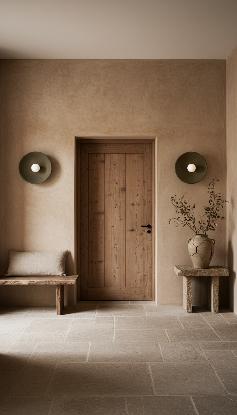 12 inches Wabi Sabi Handmade Ceramic Wall Lamp, Dark Green Ceramic Wall Sconces,