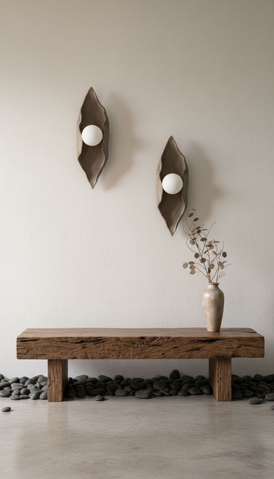 Ceramic Greywall light Handmade Wall Sconces