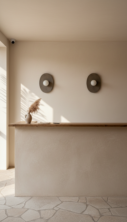 Oval El Yapımı Seramik Duvar Lambası