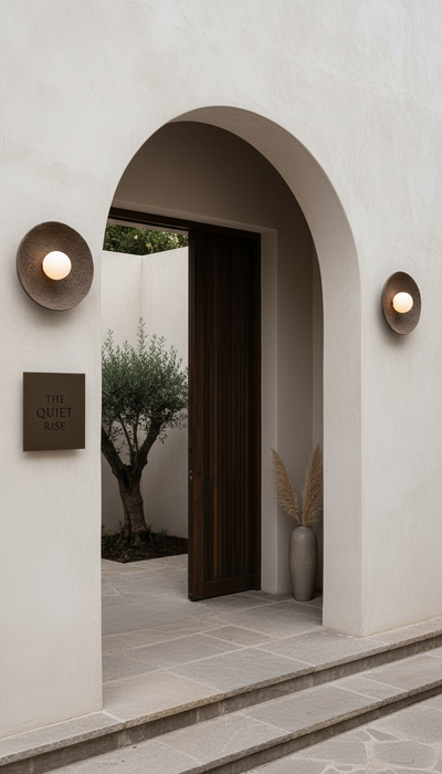 12 inches Wabi Sabi Handmade Ceramic Wall Lamp, Brown Ceramic Wall Sconces, Minimalist Wall Light