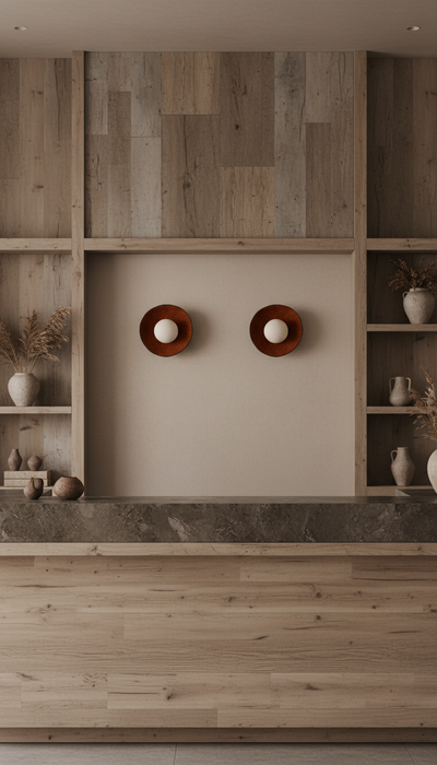 Wabi Sabi Handmade Ceramic Wall Lamp, Terracotta Ceramic Wall Sconces,