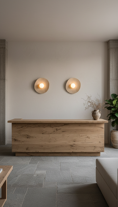 Beige Amorf Ceramic Wall Sconces