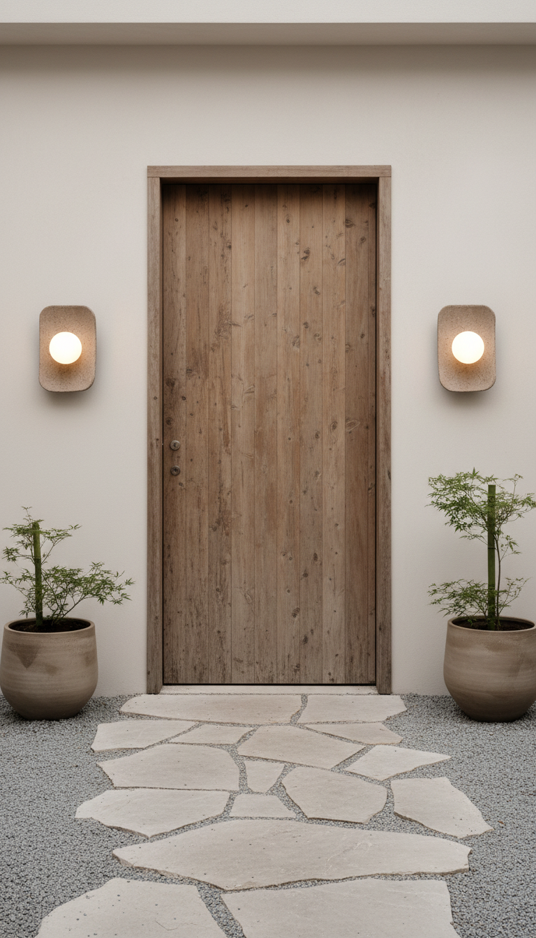 Aster light brown handmade ceramic wall sconce, wabi sabi stoneware – image 6