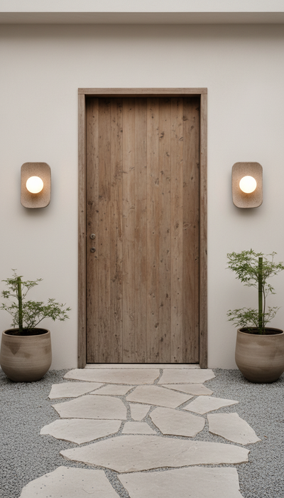 Japandi Handmade Ceramic Wall Sconces, Wabi Sabi Natural Ceramic Wall Lamp, Minimalistic Lighting, Home Decor Gift