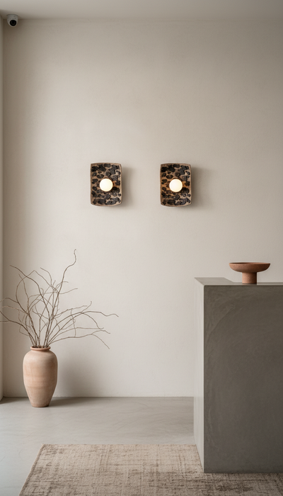 Japandi Amorf Handmade Ceramic New Wall Sconces, Wasabi Wall Lamp, Geza Ceramic Wall Lamp, Bathroom Wall Sconces, Home Gift