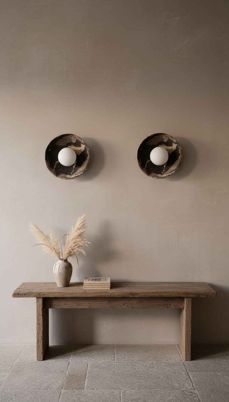 Wabi Sabi Handmade Ceramic Wall Lamp, Ceramic Wall Sconces,