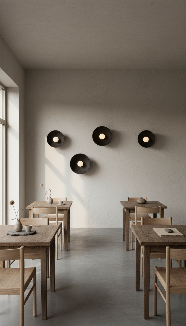 Astra black handmade ceramic wall sconce, wabi sabi stoneware – image 8
