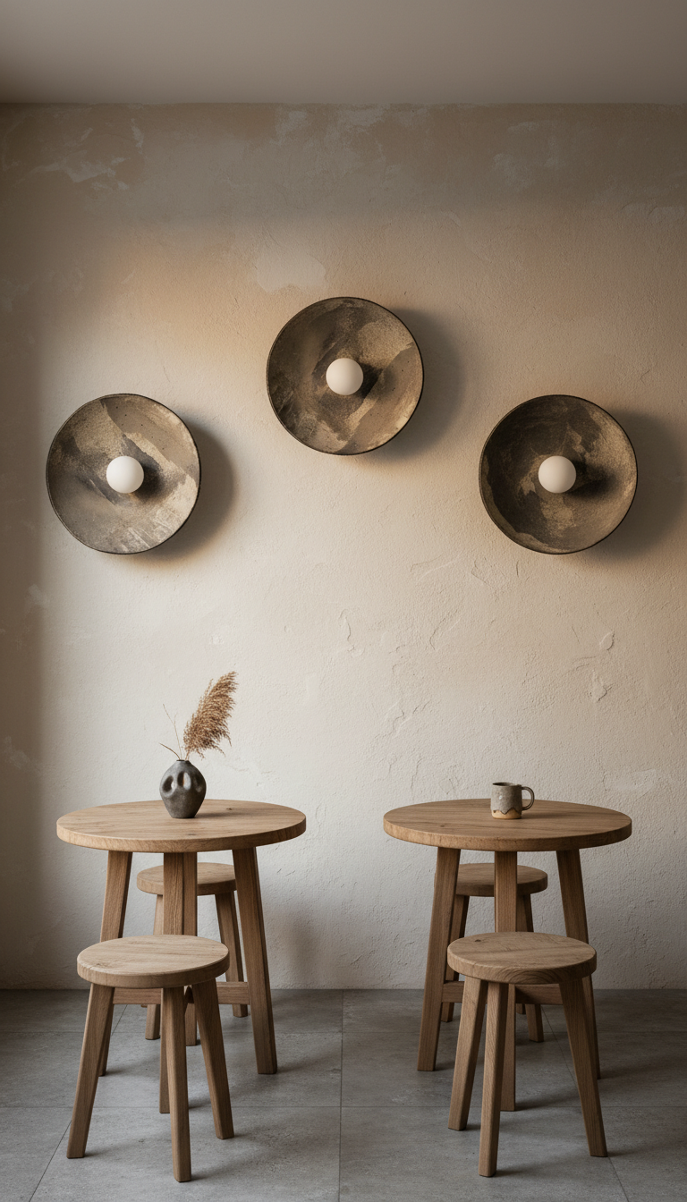 Grey Ceramic Handmade Sconces