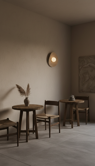Beige Amorf Ceramic Wall Sconces