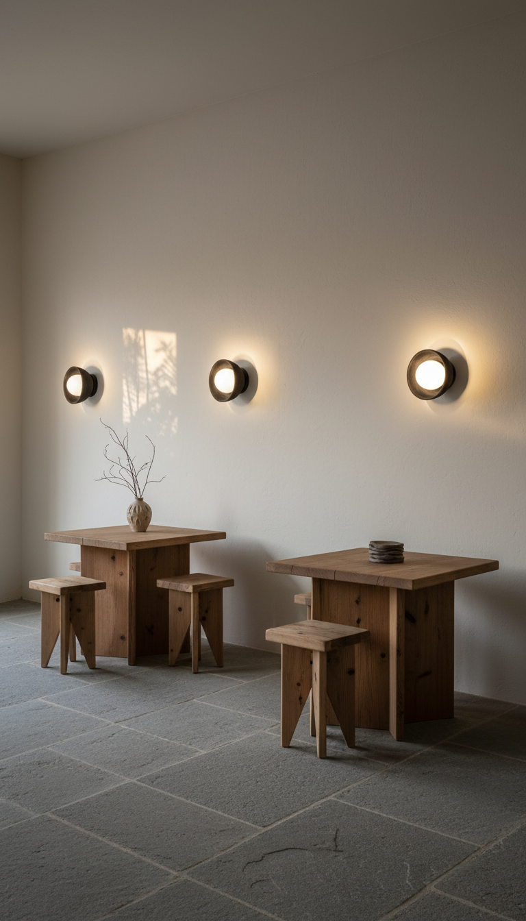 Black Stoneware Sconces