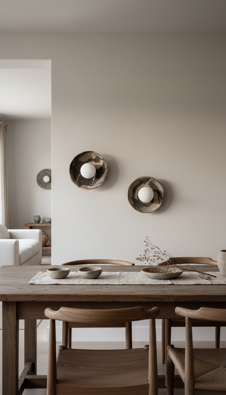 Wabi Sabi Handmade Ceramic Wall Lamp, Ceramic Wall Sconces,