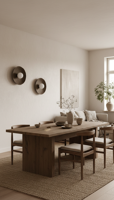 12 inches Wabi Sabi Handmade Ceramic Wall Lamp, Brown Ceramic Wall Sconces, Minimalist Wall Light