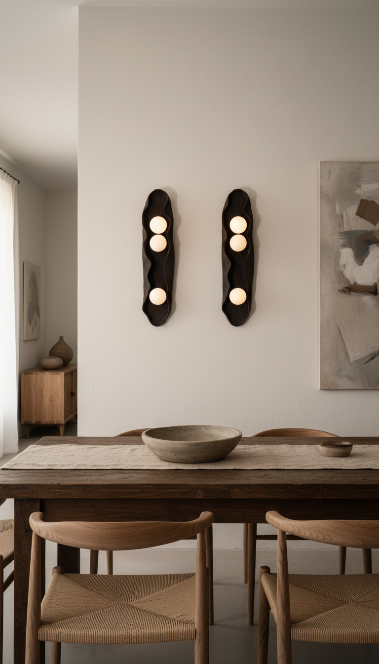 Noa – handmade black ceramic wall sconce in natural clay, Geza Ceramic – image 5