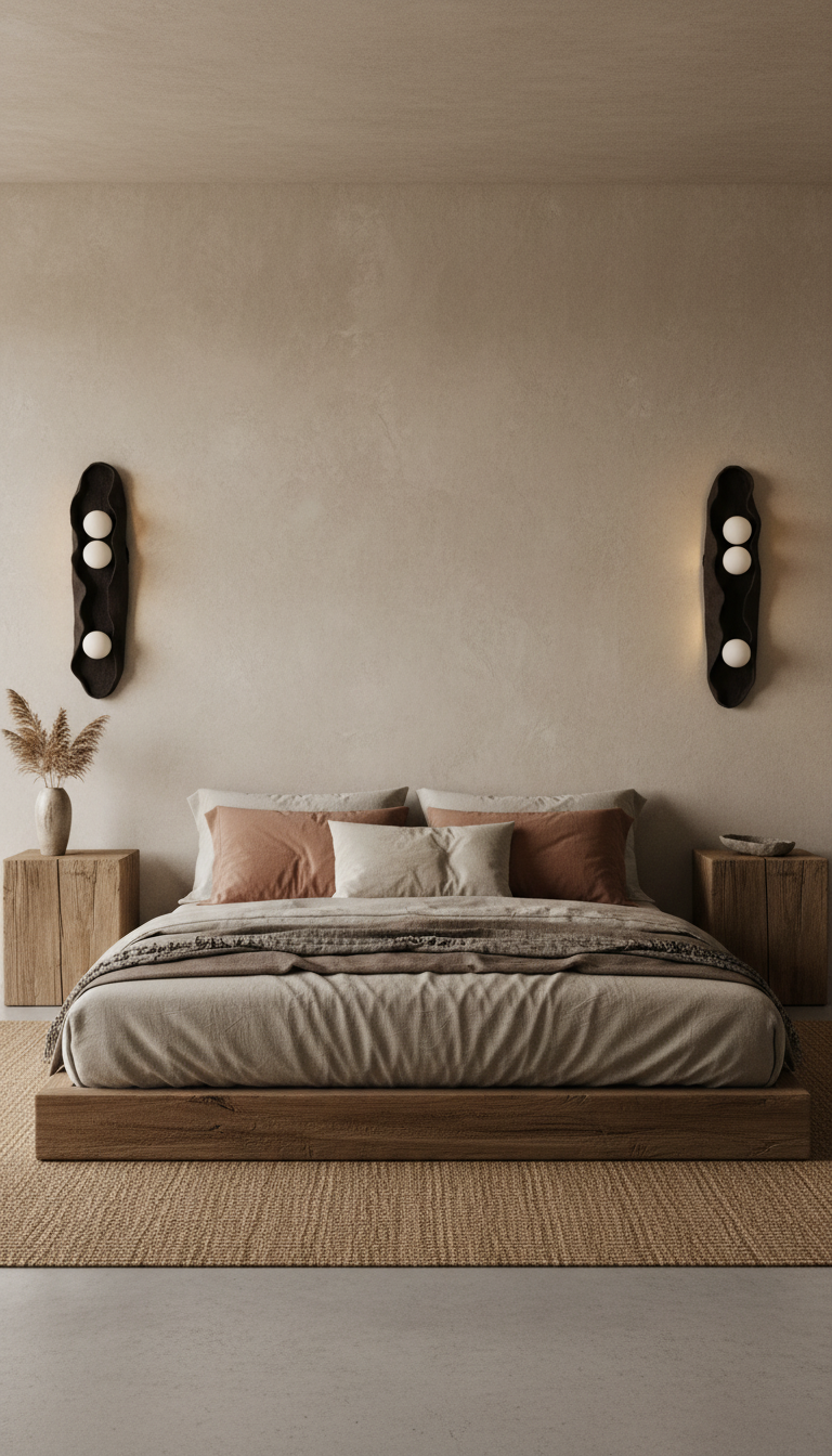 Noa black handmade ceramic wall sconce, wabi sabi stoneware – image 6