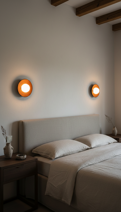 Wabi Sabi Handmade Ceramic Wall Lamp, Terracotta Ceramic Wall Sconces,