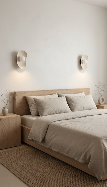 Japandi Beige Handmade Ceramic Wall Sconces, Wasabi Wall Lamp, Minimalistic Wall Sconces, Home Decor Light, Interior Design Lamp
