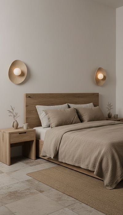 Beige Amorf Ceramic Wall Sconces