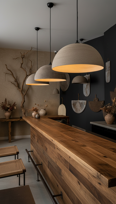 Grey Ceramic Pendant Light