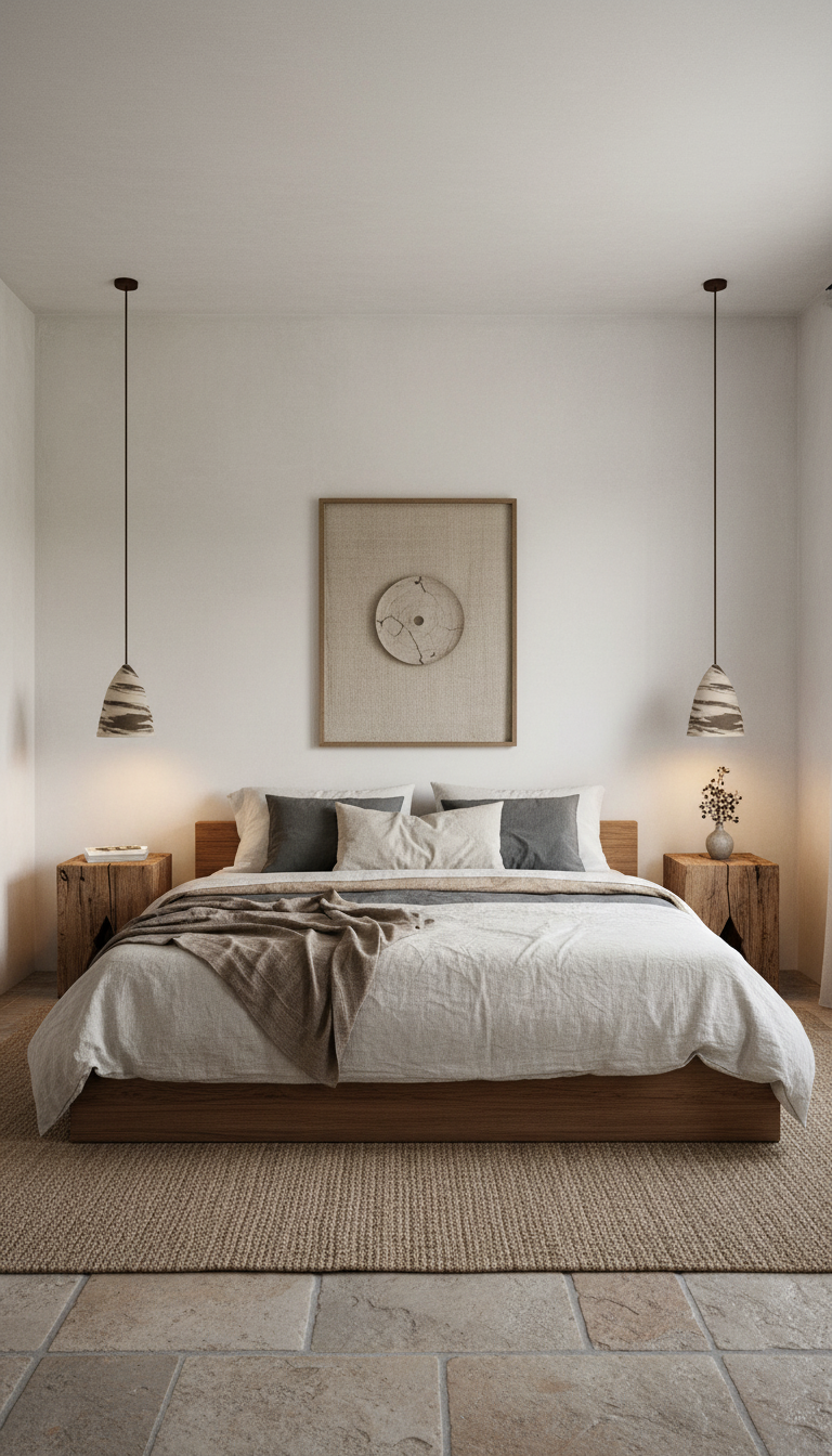 Beige Brown Conical Ceramic Chandelier