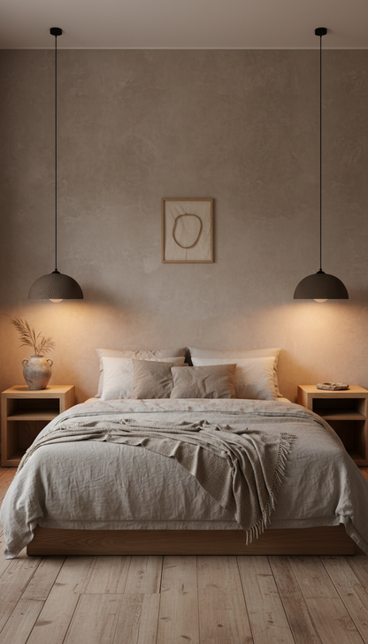 Brown Special Texture Handmade Wabi Sabi Stoneware Ceramic Pendant Light