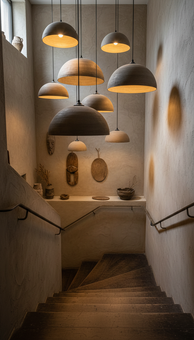 Grey Ceramic Pendant Light